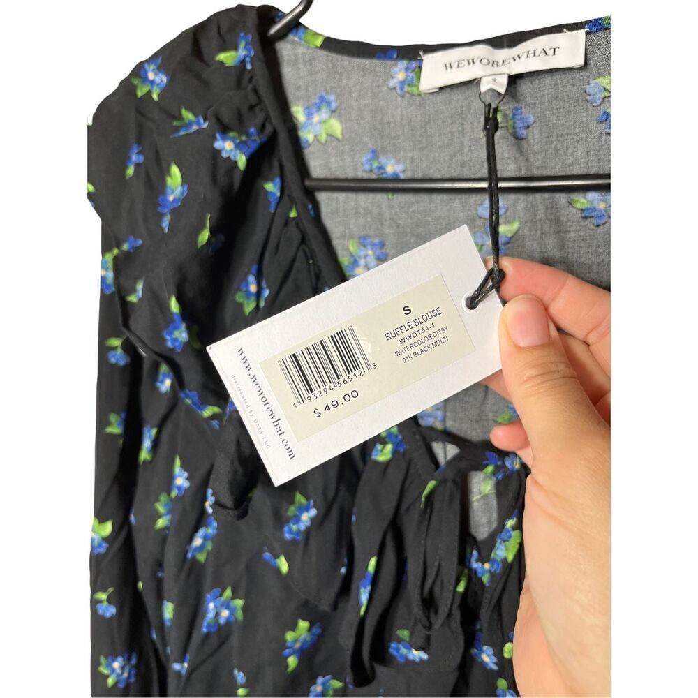 WeWoreWhat NWT Ruffle Blouse Size Small‎ - Picture 6 of 9